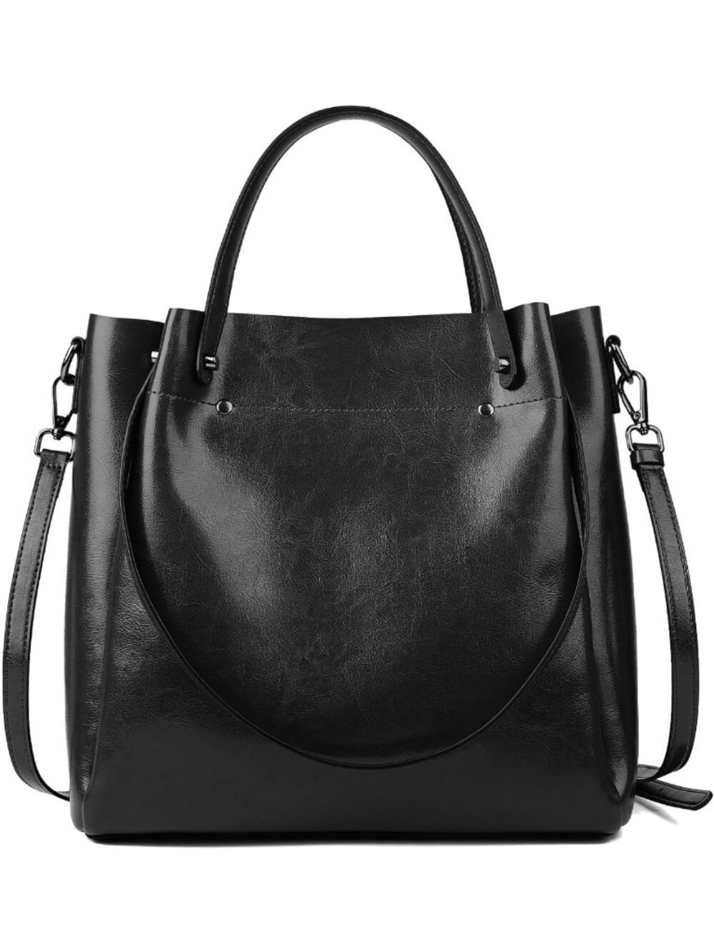 Stylish Genuine Leather Tote & Crossbody Bag for Women - Versatile Shoulder Bag